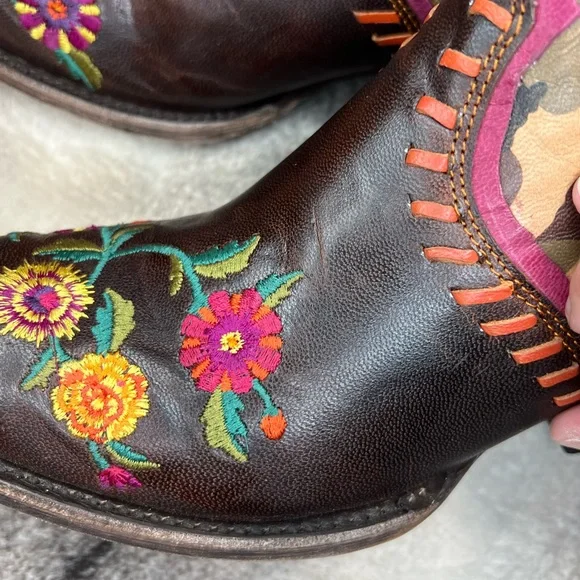 { Double D Ranch Old Gringo } Cosmic Camo Chocolate/Camouflage Western Boots - Picture 15 of 16